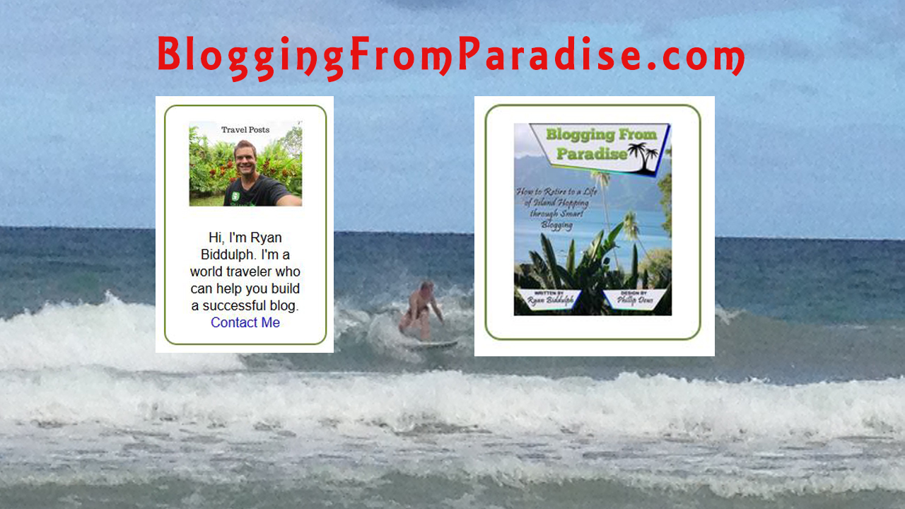 ryan blogging in paradise